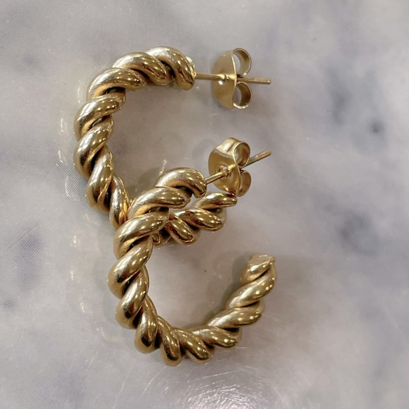 Jewelry | Gold Rope Hoops Small | Poshmark
